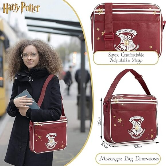 Harry Potter Hogwarts Crossbody Shoulder Messenger Bag Strap Laptop School - Picture 16 of 17